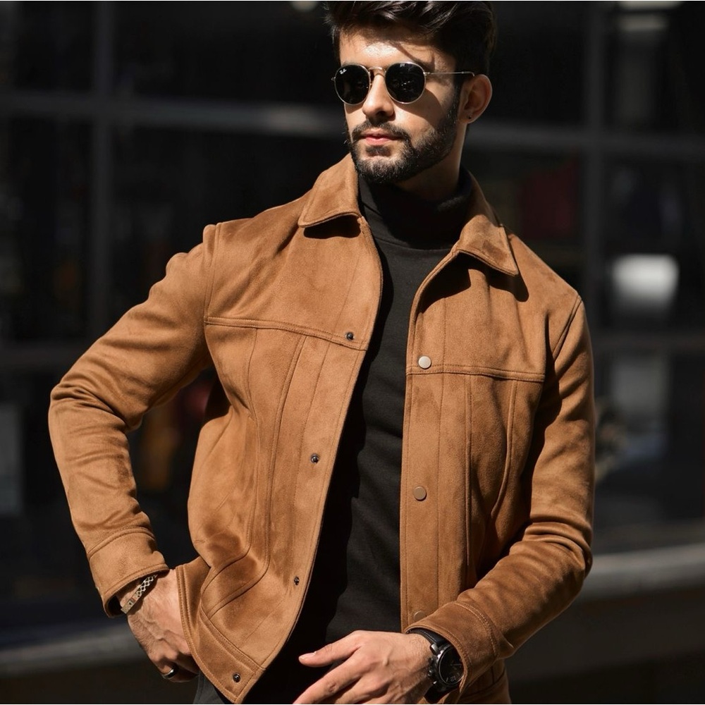 ZARA Faux Suede Jacket Men Sm